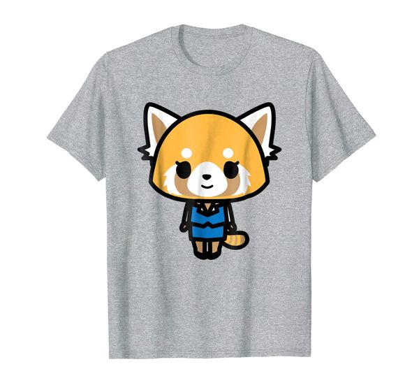 

aggretsuko sweet front and rage back tee shirt, White;black
