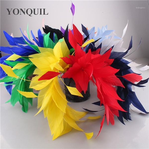 

elegant nice wedding corsages flower feathers dance latin decoration dinner party plume headwear diy accessories 6pcs/lot1