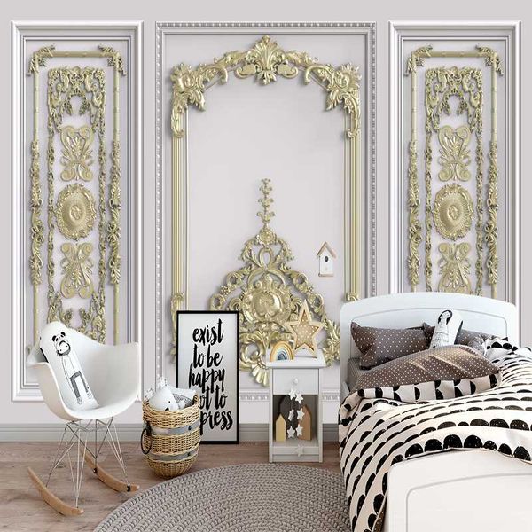 

milofi 3d custom wallpaper european style door panel background wall wallpapers