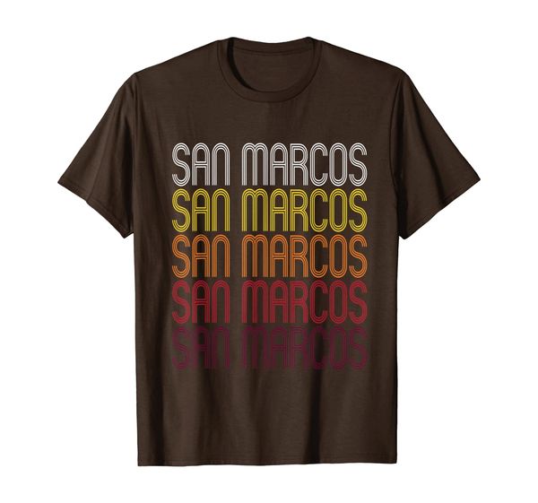 

san marcos, tx | vintage style texas t-shirt, White;black
