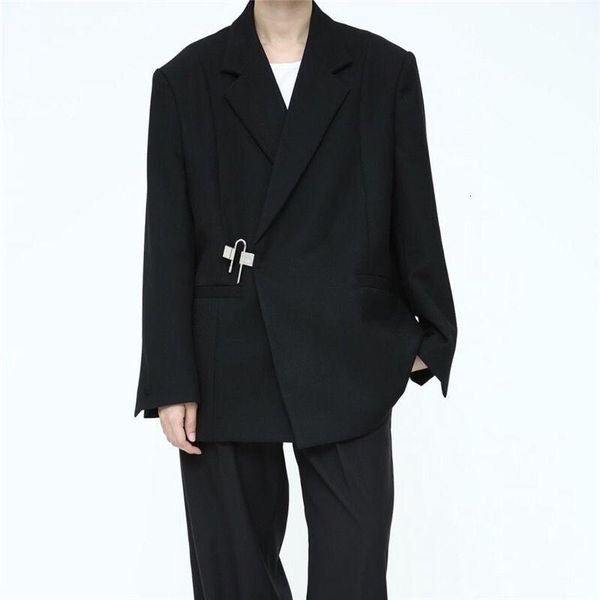 

men's suits & blazers wear tide koean casual suit coat for male 2021 autumn light luxury loose simple long sleeve, White;black