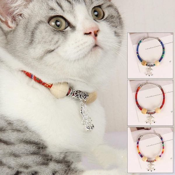 

dog collars & leashes bless peace deworming pet cat collar decoration 3 size easy wear adjustable small necklace