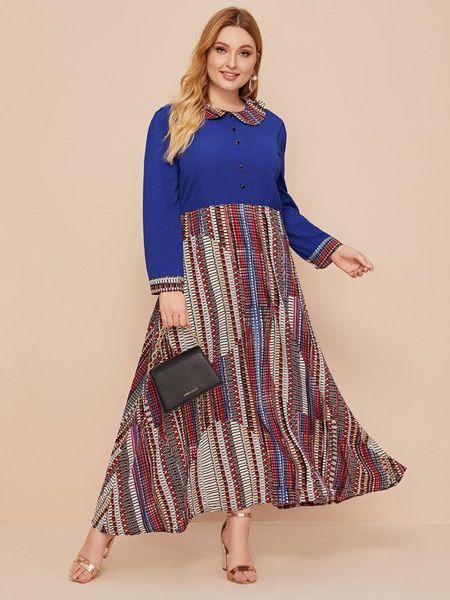 

ethnic clothing muslim dress fashion middle east eid dubai abaya turkeyislamic saudi arabia blue print women donsignet, Red