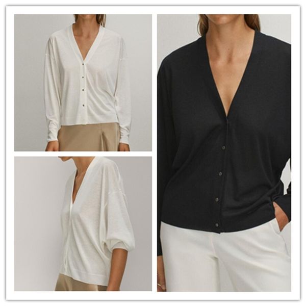 

sweater 2021 autumn cotton v-neck cardigan xvj8, White;black