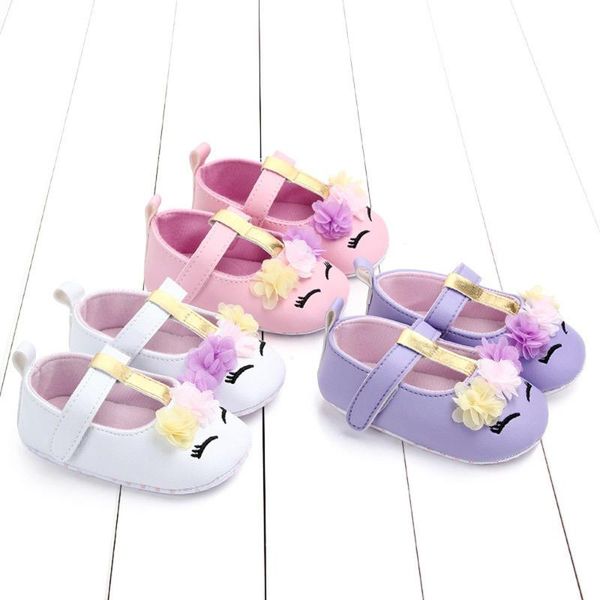 

first walkers 0-18m cute spring autumn toddler baby girl flower shoes pu leather soft sole crib #zyj
