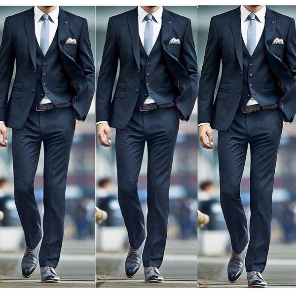 

custom suit men leisure fashion 2021 suits for wedding groom classic outfit man blazers 3pieces (jacket pant vest) b19 men's &, White;black