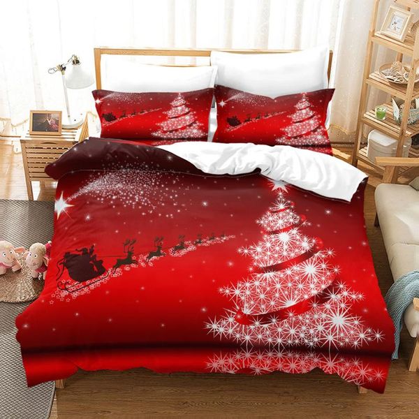 

bedding sets christmas snowman set 229x229cm duvet cover tree quilt luxury bedclothes microfiber bed linen