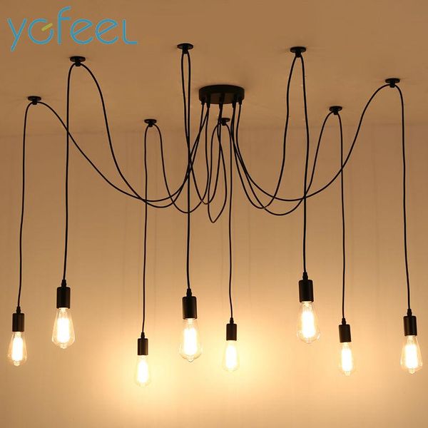 

pendant lamps [ygfeel] modern lights retro edison indoor lighting vintage loft antique adjustable diy e27 spider hanging lamp