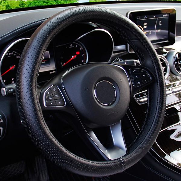 

steering wheel covers car one section of cowhide breathable shell skidproof shoulder protection auto protector