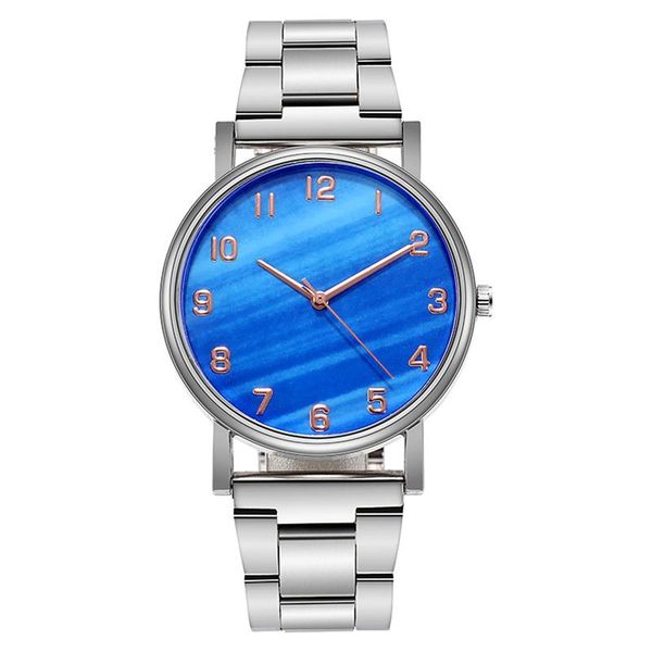 

wristwatches luxury daily casual watch for women quartz stainless steel dial bracele relojes para mujer, Slivery;brown