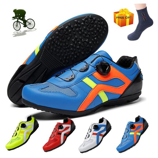 

non-lock cycling shoes men road bicycle zapatillas ciclismo professional athletic outdoor sport bike sneakers hombre footwear, Black