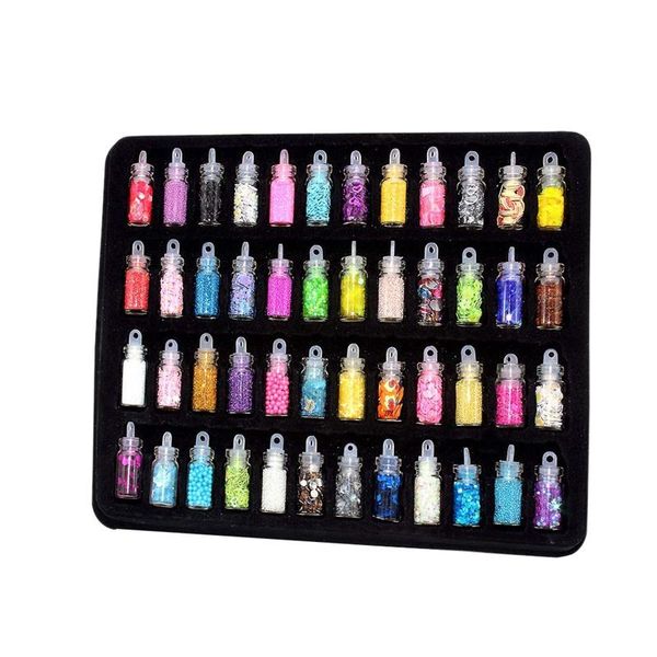 

nail art decorations glitter powder sequins slime sparkling eyeshadow dust set for nails and face, Silver;gold