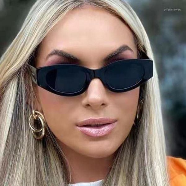 

vintage cat eye sunglasses women small frame cateye 2021 luxury designer shades retro gafas de sol mujer, White;black