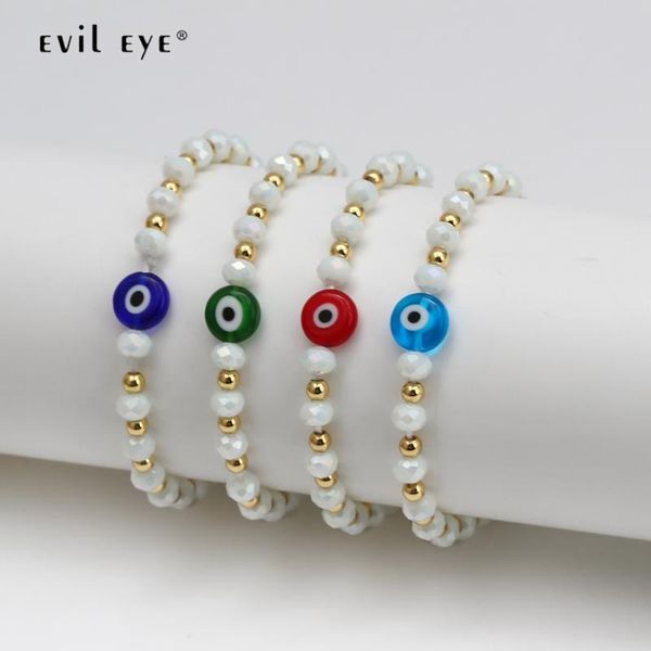 

charm bracelets evil eye blue turkish bead bracelet adjustable gold color beads fashion jewelry for women girls men be257, Golden;silver