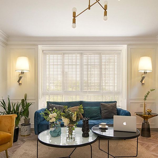 

wall lamp atmospheric led stainless steel cloth living room dining indoor lighting