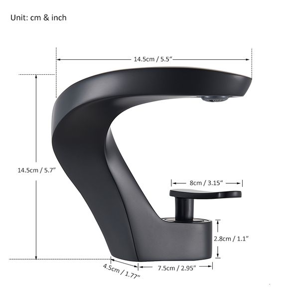 

bathroom sink faucets matte black waterfall basin single handle mixer tap mitigeur salle de s 24sd