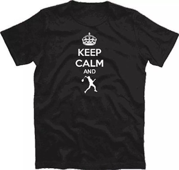 

keep calm and play badminton badminton t-shirt s-xxxl, White;black