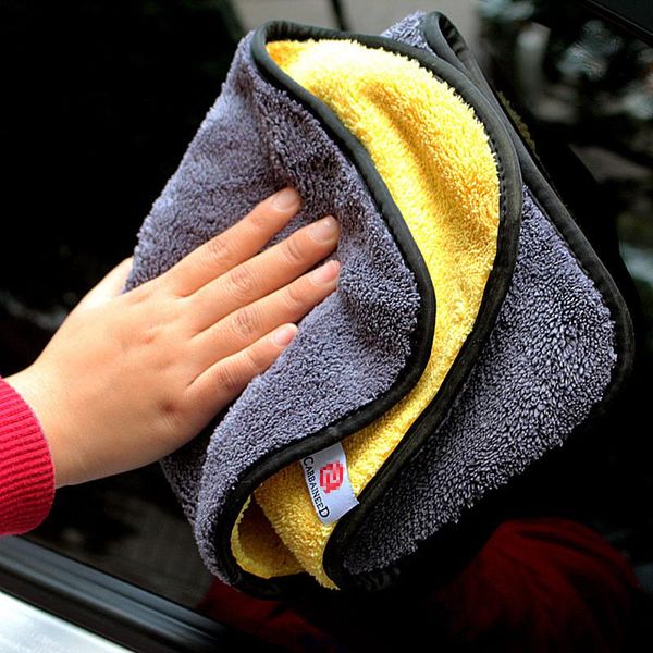 

microfiber auto wash towel car cleaning drying cloth hemming care detailing 30x30/40/60cm sponge