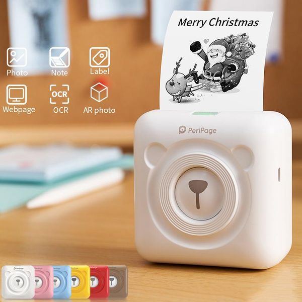 

peripage bluetooth mini printer portable pocket thermal po for phone 203dpi label sticker machine impresora printers