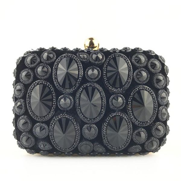 

vintage womens handbag diamonds cluth bag party evening mini metal chains bags