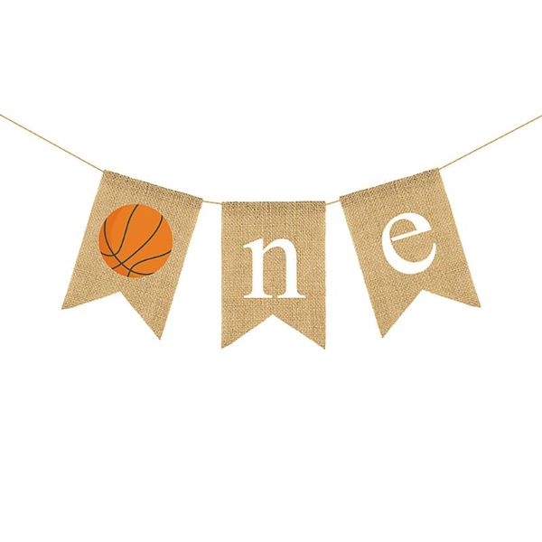 

frames 1 pc interesting linen hanging ornament sturdy 1st birthday flag party prop