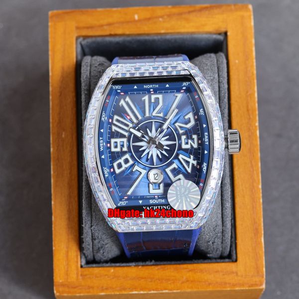 

vanguard watch rrf luxury watches vanguard v45 sc dt stainless steel generous diamonds automatic mechanical mens watch blue dial rubber stra, Slivery;golden