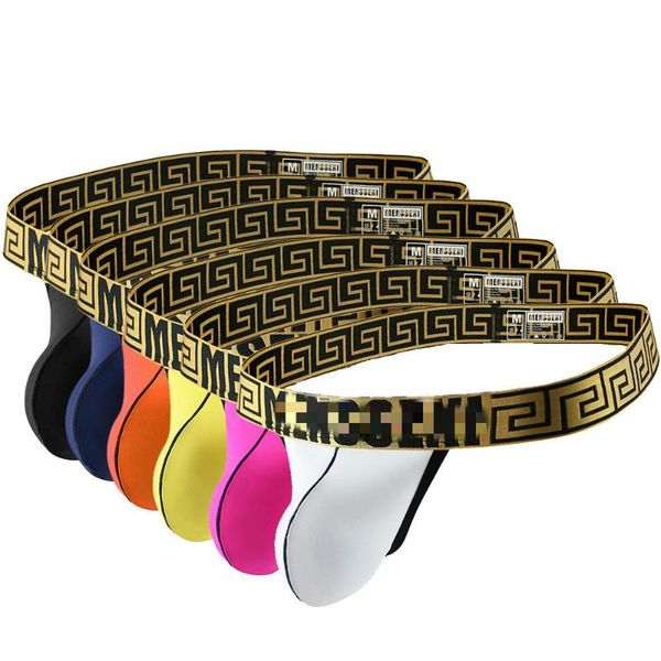 

underpants men underwear g-strings & thongs briefs men's breathable brief jockstrap buttocks hollow thong, Black;white