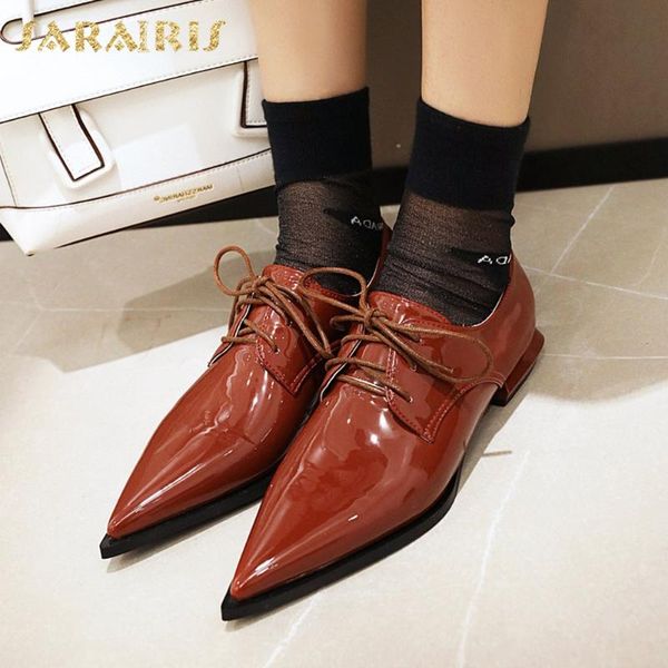 

dress shoes sarairis 2021 fashion square heels british style concise pumps woman pointed toe lace-up office lady women, Black