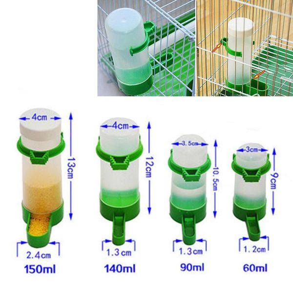

other bird supplies 60ml/90ml/140ml/150ml plastic feeder waterer automatic drinking water cage for parrot cockatiel canary