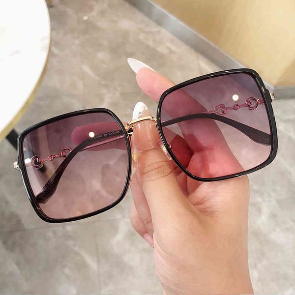 

sunglasses d's box letter tan korean women's metal ins uv proof, White;black
