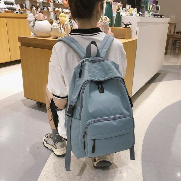 

school bags teen student bag for girls backpack women bookbags nylon large campus high schoolbag pink bagpack college style 2021