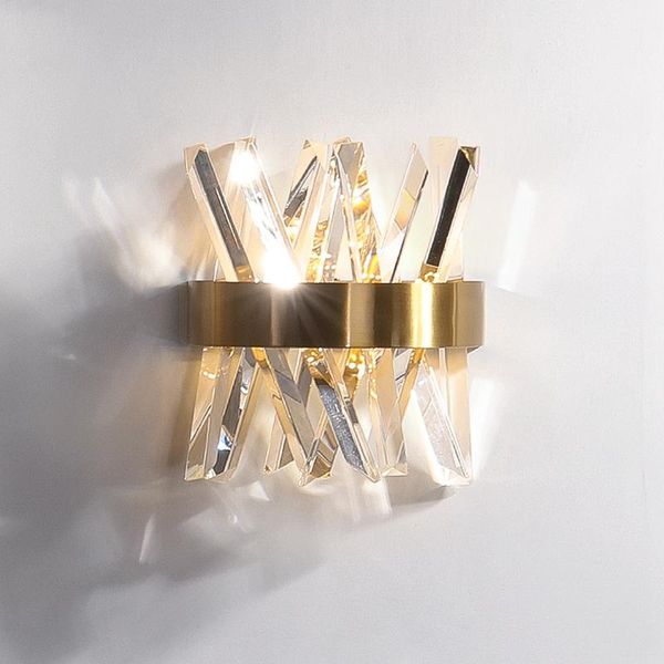 

wall lamp postmodern fashion simple creative living room bedroom bedside tv background study crystal
