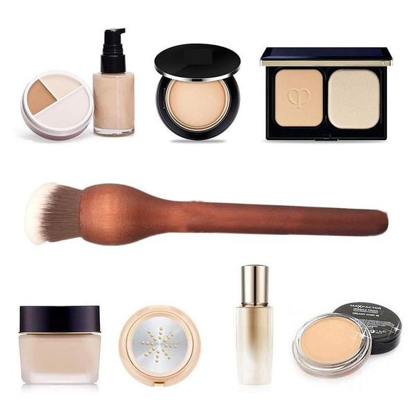 

makeup brushes brush rounded slant foundation natural wood cosmetic cream