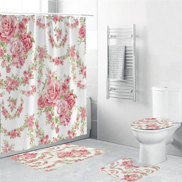 

shower curtains different custom waterproof bathroom beautiful flower pattern curtain polyester fabric