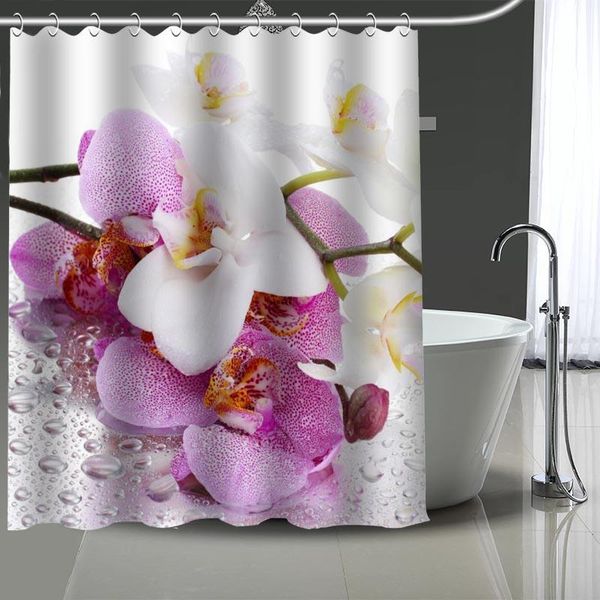 

orchid custom pattern polyester bath curtain waterproof shower curtains diy screen printed for bathroom
