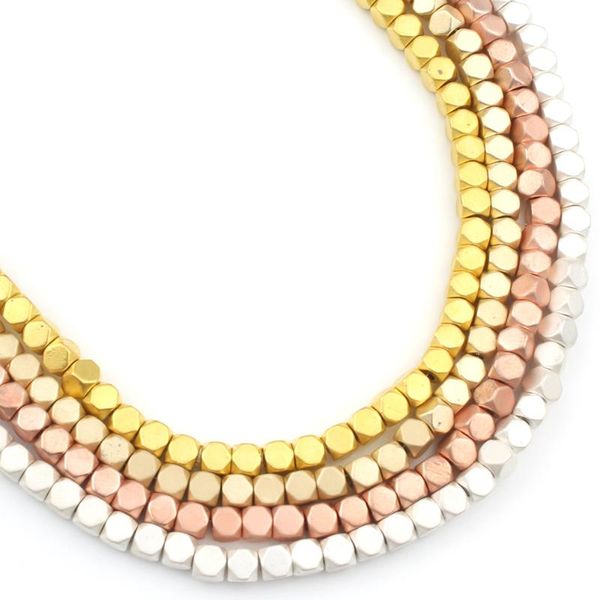 

other natural stone matte rose gold silver color hematite square beads for jewellery making bracelet necklace 15inch 3mm