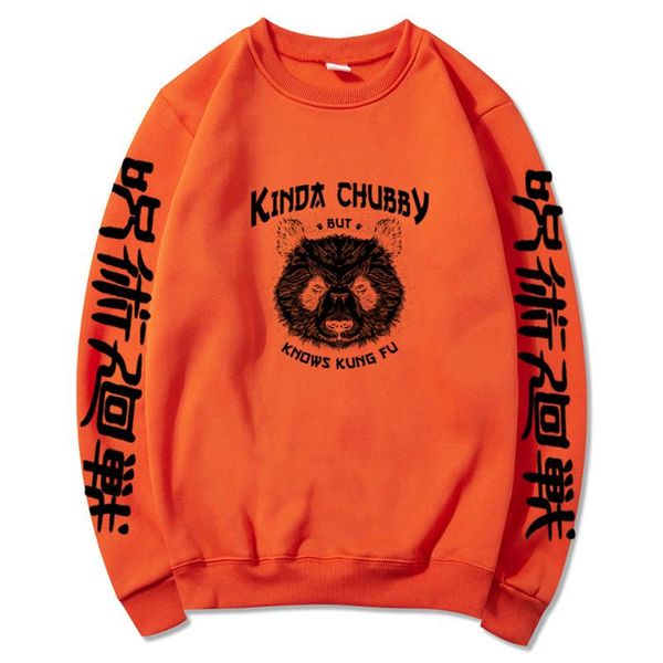 

men's hoodies & sweatshirts anime jujutsu kaisen sweatshirt panda color casual for -men four seasons gojo satoru, Black