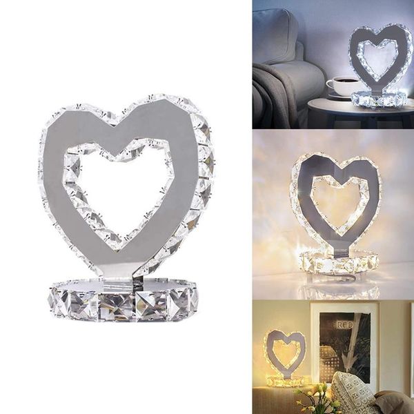 

table lamps led crystal nightstand desk lamp for room,remote control changeable color light,small