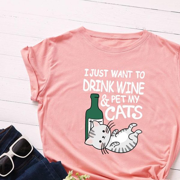 

cute women cat letter cartoon 100% cotton short sleeved womens t shirt casual soft female plus size harajuku top, White