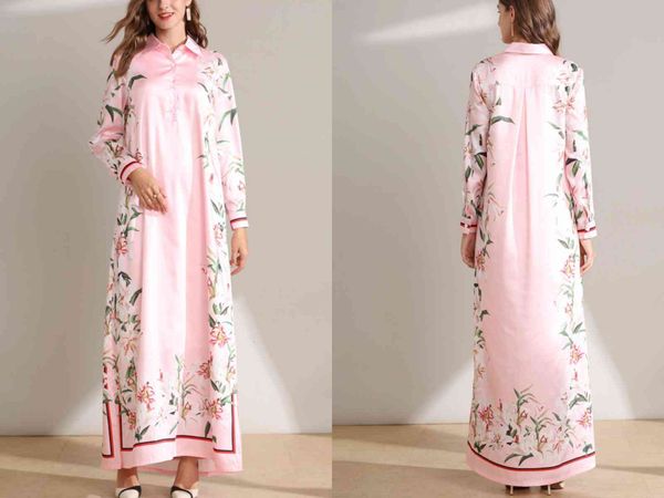 

runway dresses the latest high-quality printed printed fairy ancient elements long comfortable dress in europe and america m6wv, Black
