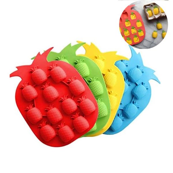 

baking moulds ice cube mold tray pineapple design candy chocolate silicone maker bar party wine drink decor moule