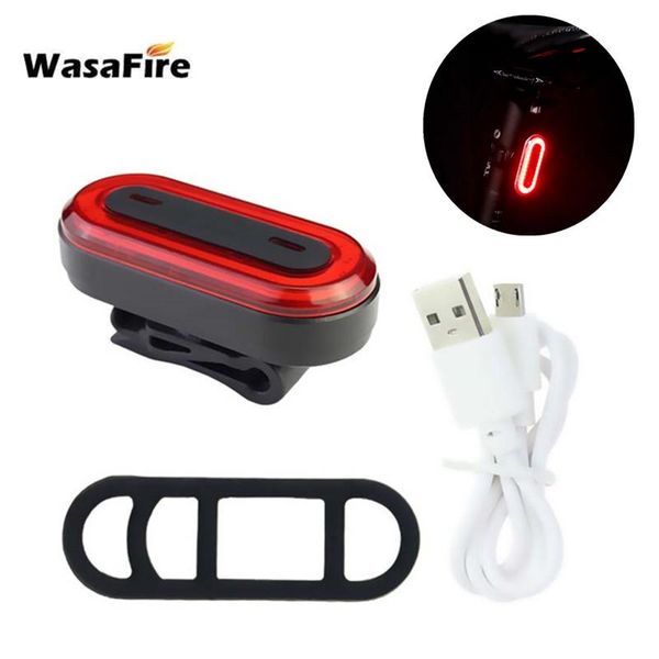 

smart bike taillight usb rechargeable led bicycle rear light 6 modes mtb warning lamp waterproof cycling backlamp lantern lights