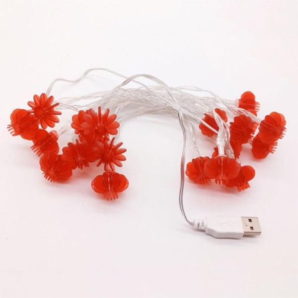 

strings 20 leds round red lanterns string lights usb fairy perfect for wedding chinese year party decoration