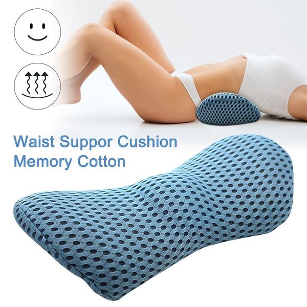 

pillow memory foam lumbar support car seat waist protective cushion spine vertebral low back bed sleeping