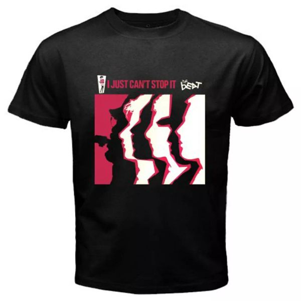 

new the beat i just can't sit logo men's black t-shirt size s-3xl, White;black