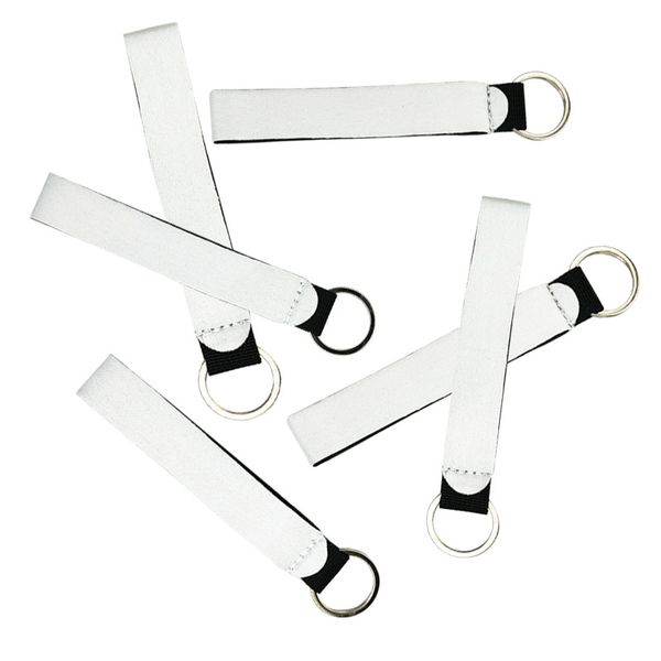 Bolleta de neoprene chaveiros favor a sublimação Impressão Em branco Lanyard Strap Banda Split Anel Chaveiro Chaveiro Handchain para meninas / mulheres ZWL761