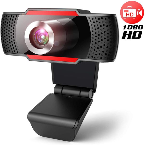 HD 1080P Webcam Mini-Computer-PC-Webkamera mit Mikrofon, drehbare Kamera, Live-Übertragung von Videos, unterstützt MAC, Windows und Android