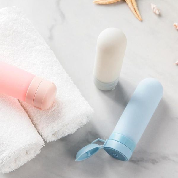 

storage bottles & jars 50ml soft silicone travel refillable bottle shampoo shower gel lotion container