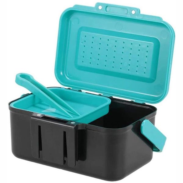 

portable fishing lure box case live bait hook carrying waist tackle accessories