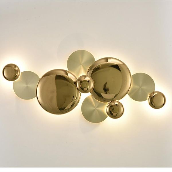 

wall lamps post modern copper lamp indoor decor luxury sconce for bedroom bedside living room el loft led lights gold